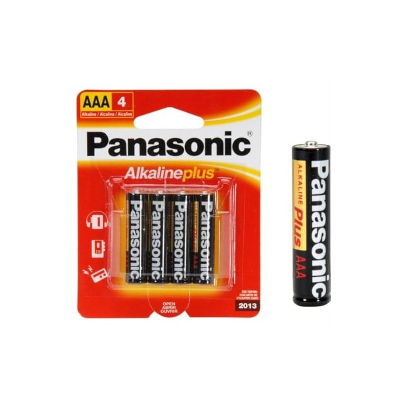 Panasonic AAA Alkaline Plus Battery Retail Pack - 4 Pack
