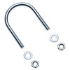 M8 U-bracket with nuts and washers, U-shape threaded bracket for