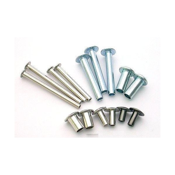 18-8 Stainless Steel Semi-Tubular Rivet, 1/8 Body Diam, 17/64 Length,