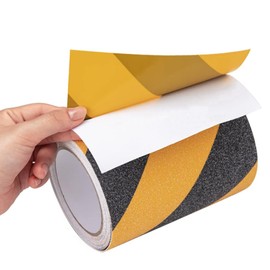 XZRDINGJIE Anti Slip Tape - Hazard Warning Grip Tape, Non Skid Safety Warning Tape Strong Grip Abrasive, High Friction Water Resistant Tread for Floors, Stairs, Ladders - 15cm Width