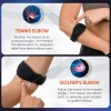 PhysFlex 남녀용 PhysFlex 2팩 팔꿈치 보호대 조절 가능한 테니스 및