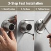 YiiSeeJo 2 PCS Stainless Steel Closet Rod Socket Brackets, 90