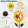 Viveta Wind Spinners for Yard and Garden, Sunflower Metal Wind