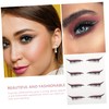 Healvian Eyeliner Strip Sticker False Lashes 4 Pairs Women Men