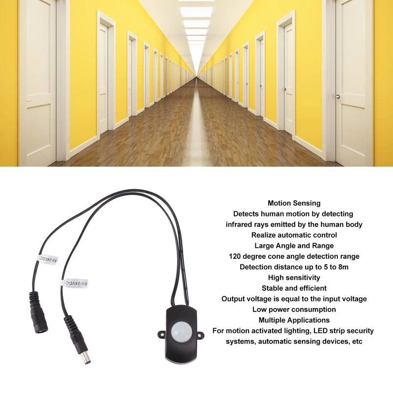 PIR Motion Detector Switch 120 Degree Angle Mini Infrared Auto