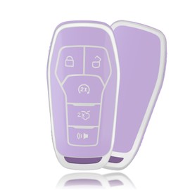 OFFCURVE Key Cover Car Key Case Key Cover Key Case Key Protective Cover Fits Ford Mustang Explorer Mondeo Edge Fusion Ecosport Focus F-150 Mk5 Lincoln MKC MKX MKZ