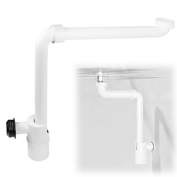 1/4 Inch Space-Saving Siphon for the Bathroom: LEKEFETO 360° Adjustable