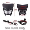TDR 12V 35W Black Rec Reg Headlight for YZ450, WR450,