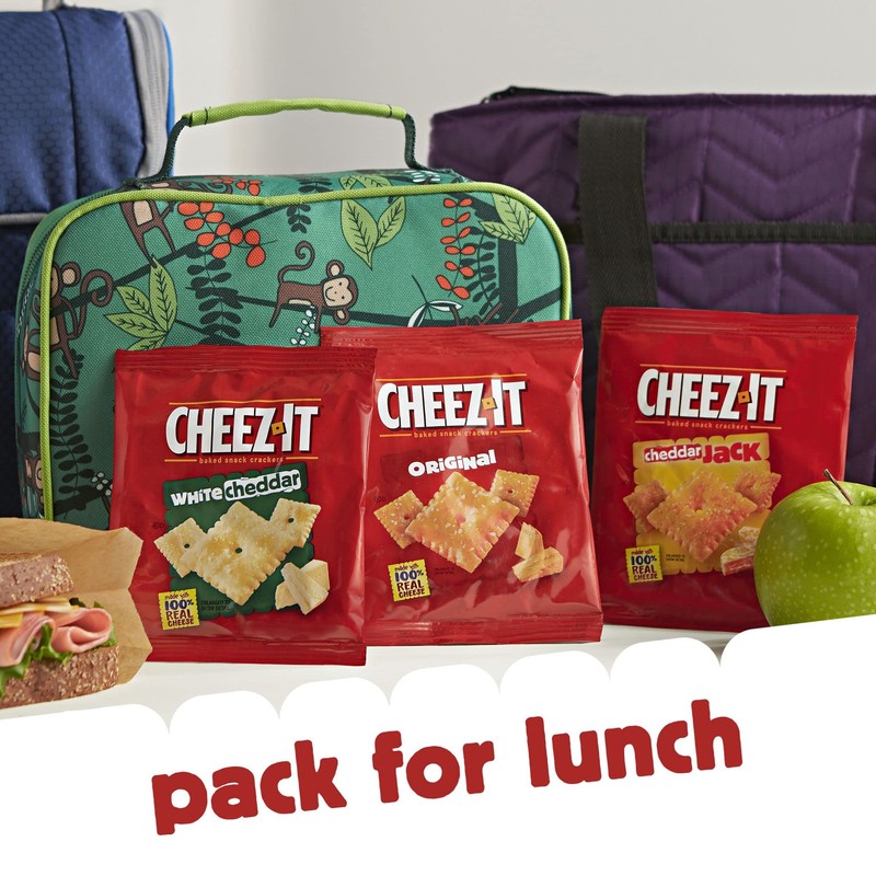 Cheez-It, Baked Snack Cheese Crackers, Variety Pack, Original, White Cheddar,