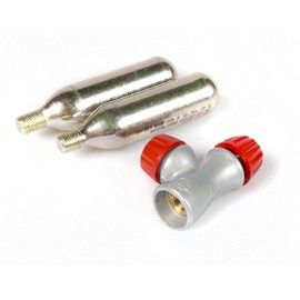 ON BIKE Erogatore Con Cartucce CO2 16 Gr Filettate Per Bicicletta | Kit Gonfiaggio Pneumatici Rapido Con 2 Cartucce CO2 | Attacco Filettato Universale Compatto E Facile Da Usare