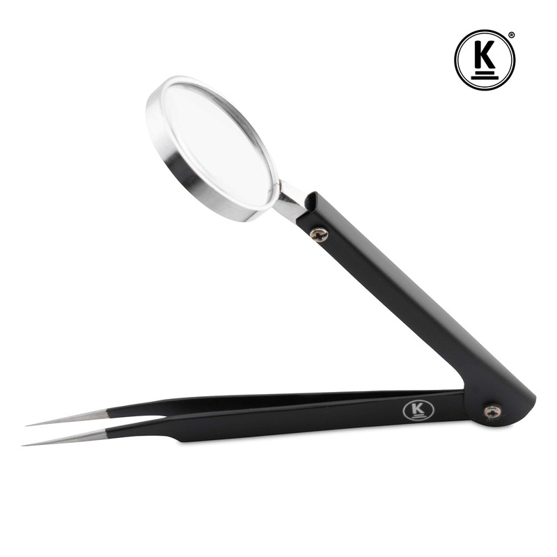 K-Pro Tweezer with Magnifying Glass Stainless-Steel