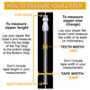Black Chunky Zip Open-End Fastener Single Slider One Way Resin