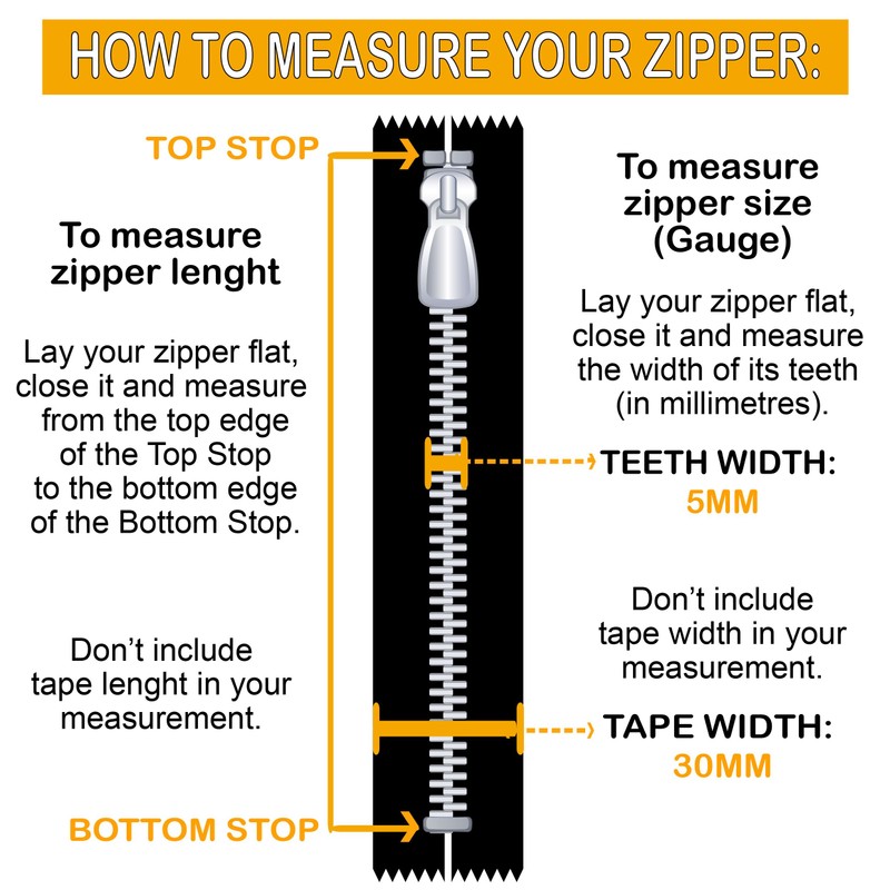 Black Chunky Zip Open-End Fastener Single Slider One Way Resin