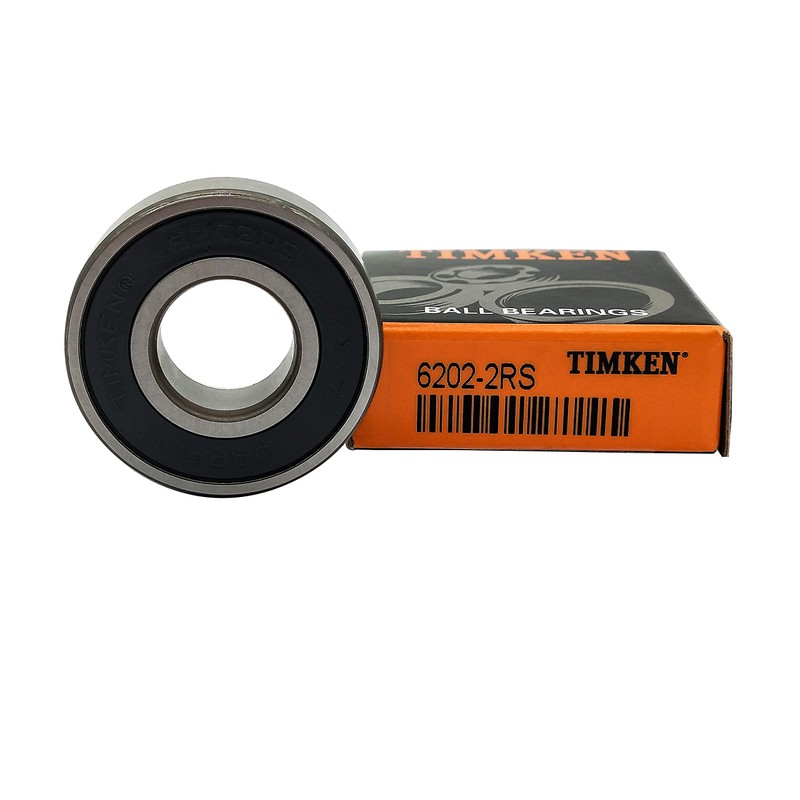 2PACK TIMKEN 6202-2RS Double Rubber Seal Bearings 15x35x11mm, Pre-Lubricated and