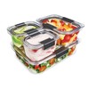 Sistema Food Storage Container, 920 ml, Clear with Grey Clips