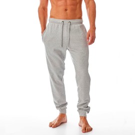 Iron Mountain Iron Mountain Mens Reclaimed Yarn Eco Friendly Jogging Bottoms Sweatpants, Light Grey Marl, L