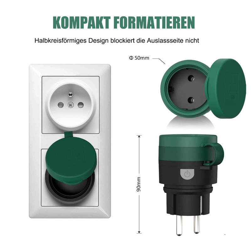 Remote Control Socket Waterproof, SURNICE Outdoor Sockets with Wireless Remote
