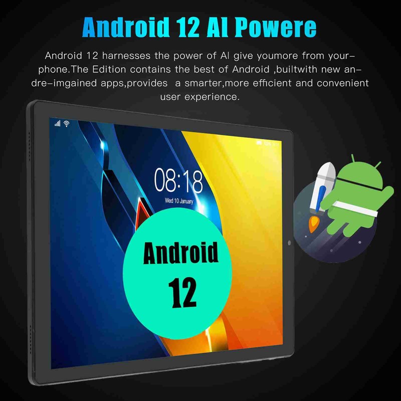 10.1in Tablet for Android 12 5G WiFi 6GB 128GB Front