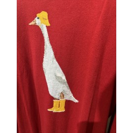 Joules NWT Joules 18 XL Miranda Sweater Red Duck Goose Bird in Rain Hat & Wellies Boots