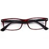 Ligh Compact Squared Fashion Reading Glasses Translucent Red Wine Spring