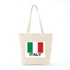 CafePress Italy Flag Tote Bag Reusable Natural Beige Canvas Shopping