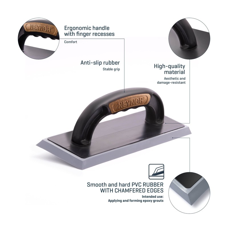 NEYNOR® Epoxi Grout Board - Rubber Smoothing Trowel - Grout