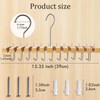 Wooden Belt Hanger for Closet 2-in-1 Wall Mount Belt Organizer