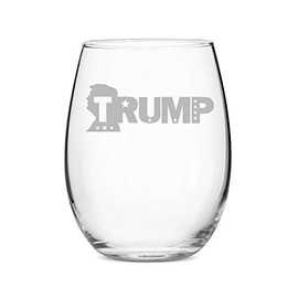 Trump 45th President Stemless 15 oz Wine Glass