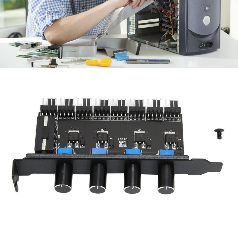 PC Fan Hub, PC8 Channel Fan Hub Plastic Metal for