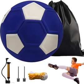 FYKZQWDS Curve Ball Set, 4-piece Impression Magic Swerve Ball,Funny Blue and White Football, By Swerve Suitable for Sports Enthusiasts and Enhancing Physical Fitness