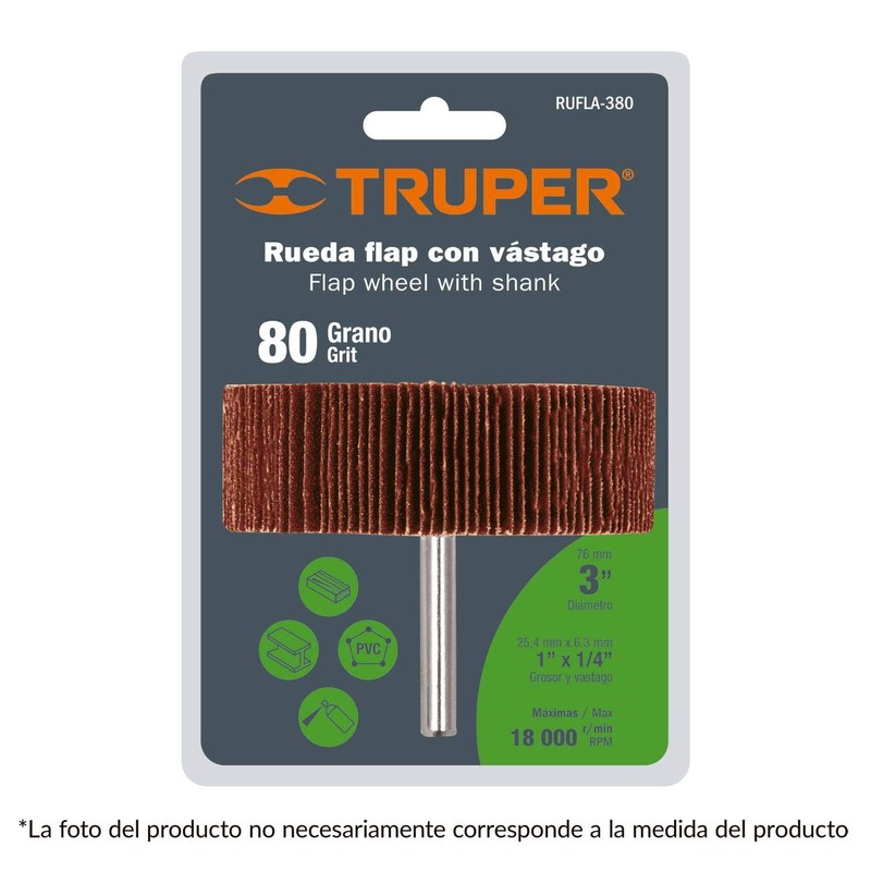 Rueda Flap De 2' Grano 120 Truper