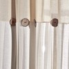 Lush Decor Linen Button Window Curtain Panel, Single, 40" W