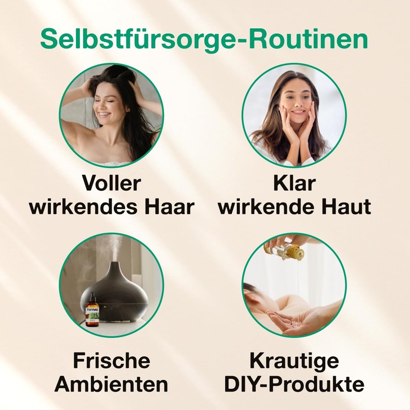 Kukka Ätherisches Thymianöl für Haare, Thymianöl für die Haut –