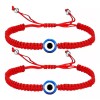 Dazisiny Pulseras Para Parejas Ajustables Mujer Con Ojo Turco 2pzs