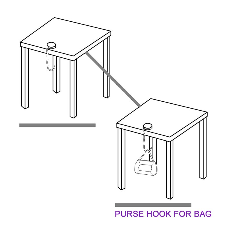 Milaloko Purse Hook Foldable - Set of 4 Folding Handbag