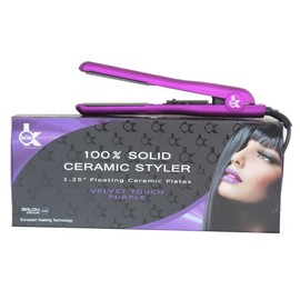KOR Professional HSK #20 PURPLE CERAMIC HAIR STYLER 1.25" HAIR IRON STRAIGHTENER