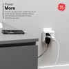 GE 6-Outlet Extender Surge Protector, Tamper-Resistant Safety Outlets, Automatic Shutdown