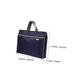 Baluue Portable Document Bag Oxford Business Briefcase Handle Large Capacity File Storage Pouch