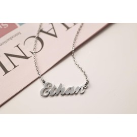 GR35Z9 Brynn Name Necklace Silver Initial Pendant Necklace Dainty Jewelry for Women