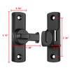 INIRET 2 Packs Black Barn Door Latches,90/180 Degree Gate Lock,Aluminum