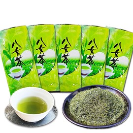 Asanoen Yame Tea Green Tea 3.5 oz (100 g) Set of 5 + 1 Soup of Tea Leaves, Sencha, Deep-steamed Tea, Fukuoka Yame Japanese Tea, Japanese Tea, Sencha, Commercial Use
