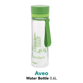 Aladdin AVEO Drinking Bottle Made from Tritan Plastic, 0.6 Litres, Leak-Proof, Clear, Water Bottle, Bicycles Bottle