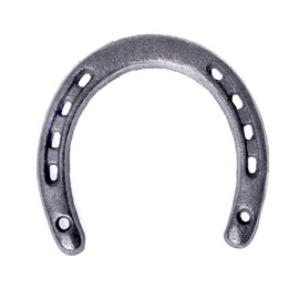 GGTYHAO 4PCS Cast Iron Horseshoe，for Good Lucky, Durable Cast Iron Medium Horseshoe 5 Holes On Each Side for Wall Hung