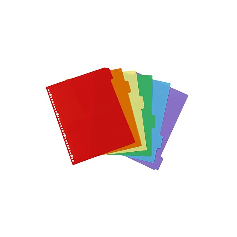 Viquel A4 Maxi Dividers Polypropylene Pack of 6
