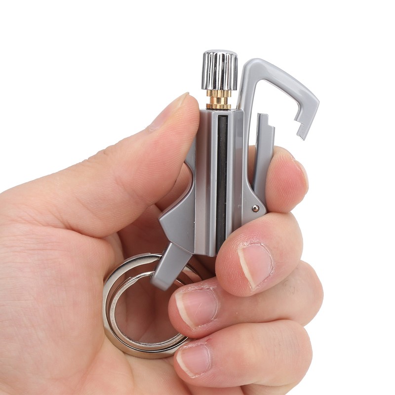 Kerosene Lighters Flint Metal Match Waterproof Keychain Outdoor Emergency Survival