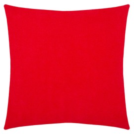 Soft Fleece Cushion Cover - Polar Fleece Cushion Cover with Crochet Stitch - Fluffy Cushion Cover - 40 x 40 cm - 355 Geranium - by 'zoeppritz since 1828', 702291-980-40x40 cm