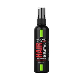 Groomed Man Hair Therapy Oil for Men | Seals in Moisture, Great Shine, Strengthens Hair | Formulated with Non-Toxic Ingredients, Free of Parabens, Sulfates & Silicones | 4oz Bottle