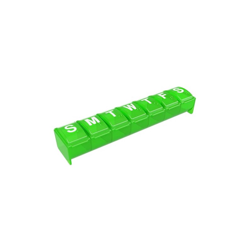 EZY DOSE Pastillero Semanal Grande de Contorno Redondo con 7
