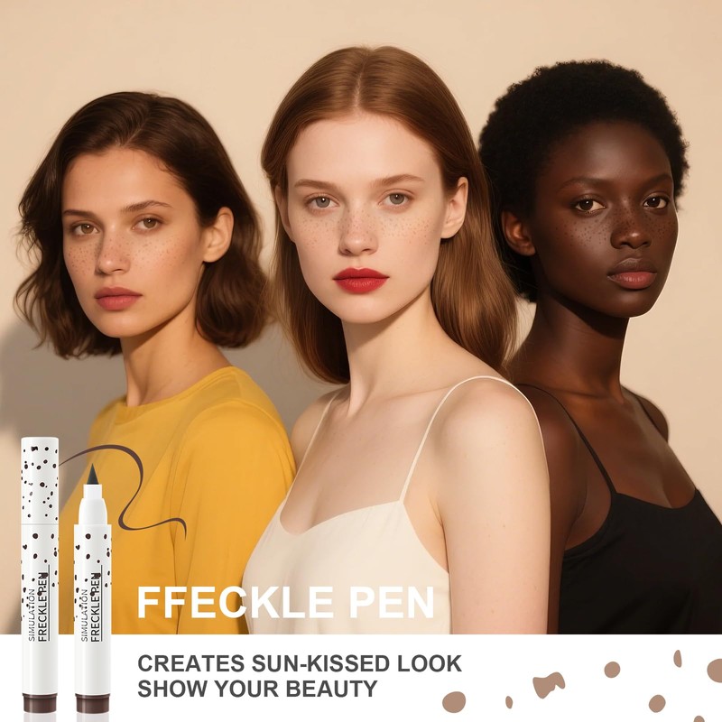 Freckle Pen, Natural Lifelike Faux Freckles Pen Waterproof, Long -