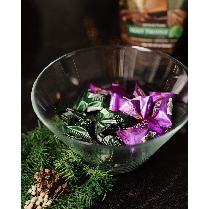 Utah Truffles Belgian Milk Chocolate Mint Individually Wrapped Pouch, Naturally